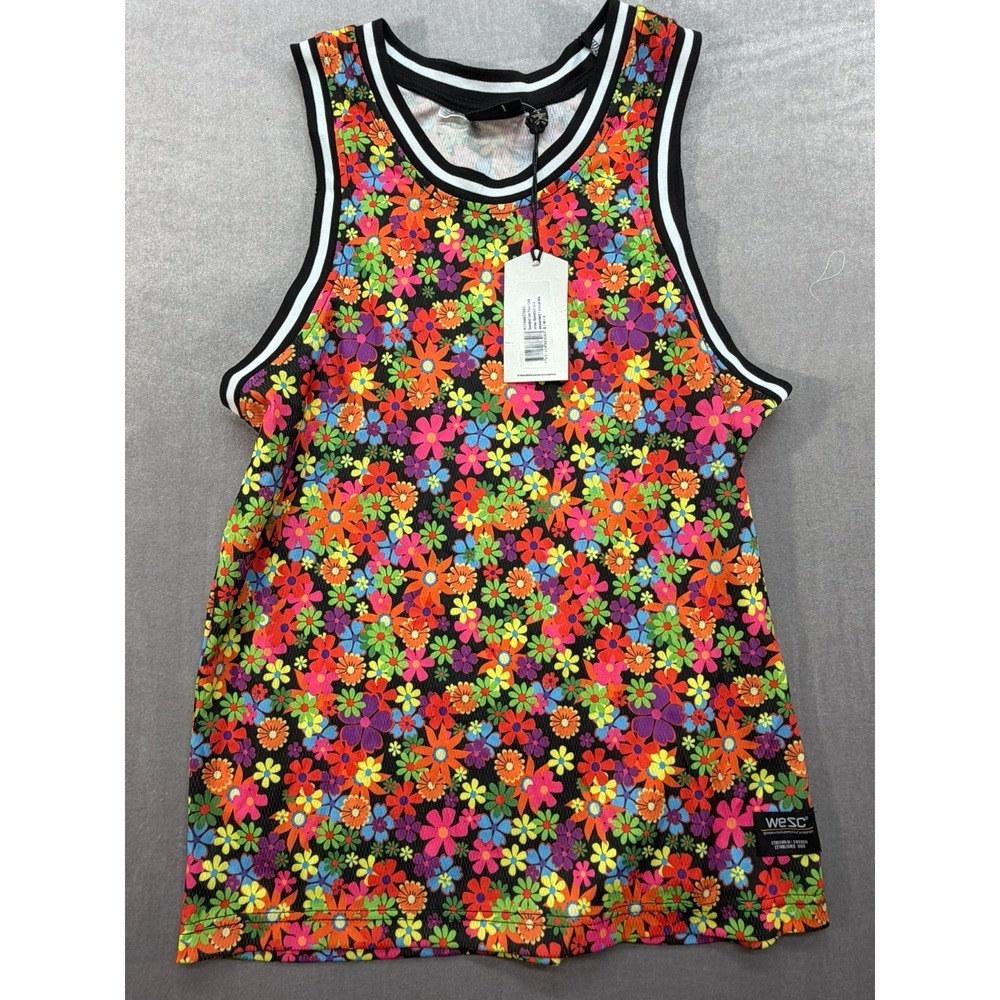NWT WESC Flower‎ Basketball Tank Top Size Small Men